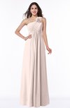 ColsBM Jennifer Silver Peony Antique One Shoulder Sleeveless Chiffon Floor Length Ruching Plus Size Bridesmaid Dresses