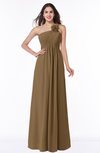 ColsBM Jennifer Truffle Antique One Shoulder Sleeveless Chiffon Floor Length Ruching Plus Size Bridesmaid Dresses