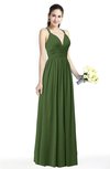 ColsBM Veronica Garden Green Simple A-line Sleeveless Zipper Chiffon Sash Plus Size Bridesmaid Dresses