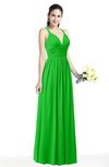ColsBM Veronica Jasmine Green Simple A-line Sleeveless Zipper Chiffon Sash Plus Size Bridesmaid Dresses