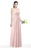 ColsBM Veronica Pastel Pink Simple A-line Sleeveless Zipper Chiffon Sash Plus Size Bridesmaid Dresses