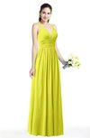 ColsBM Veronica Sulphur Spring Simple A-line Sleeveless Zipper Chiffon Sash Plus Size Bridesmaid Dresses