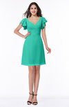 ColsBM Paola Ceramic Plain A-line Short Sleeve Short Ruffles Bridesmaid Dresses