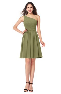 ColsBM Kiara Cedar Modern A-line Asymmetric Neckline Sleeveless Half Backless Ruching Plus Size Bridesmaid Dresses