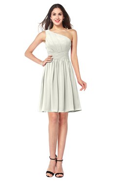 ColsBM Kiara Cream Modern A-line Asymmetric Neckline Sleeveless Half Backless Ruching Plus Size Bridesmaid Dresses