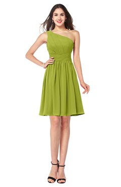 ColsBM Kiara Green Oasis Modern A-line Asymmetric Neckline Sleeveless Half Backless Ruching Plus Size Bridesmaid Dresses