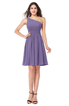 ColsBM Kiara Lilac Modern A-line Asymmetric Neckline Sleeveless Half Backless Ruching Plus Size Bridesmaid Dresses