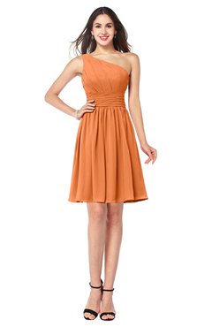 ColsBM Kiara Mango Modern A-line Asymmetric Neckline Sleeveless Half Backless Ruching Plus Size Bridesmaid Dresses