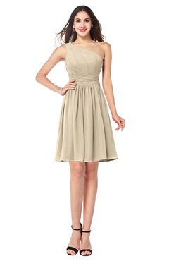 ColsBM Kiara Novelle Peach Modern A-line Asymmetric Neckline Sleeveless Half Backless Ruching Plus Size Bridesmaid Dresses