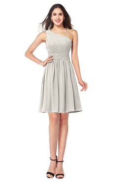ColsBM Kiara Off White Modern A-line Asymmetric Neckline Sleeveless Half Backless Ruching Plus Size Bridesmaid Dresses