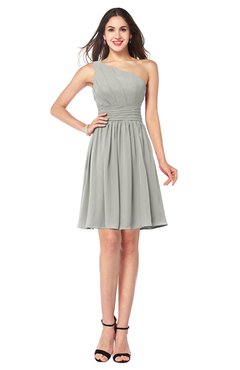 ColsBM Kiara Platinum Modern A-line Asymmetric Neckline Sleeveless Half Backless Ruching Plus Size Bridesmaid Dresses
