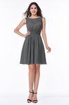 ColsBM Katie Grey Informal A-line V-neck Sleeveless Ruching Bridesmaid Dresses