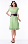 ColsBM Margot Gleam Classic V-neck Short Sleeve Chiffon Knee Length Bridesmaid Dresses