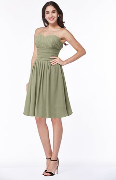 ColsBM Kristina Sponge Modern A-line Sweetheart Zipper Chiffon Knee Length Bridesmaid Dresses