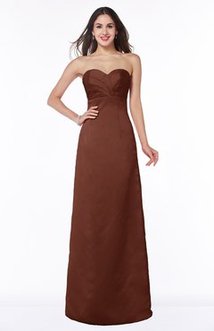 ColsBM Hilary Ketchup Modest Strapless Sleeveless Criss-cross Straps Floor Length Evening Dresses