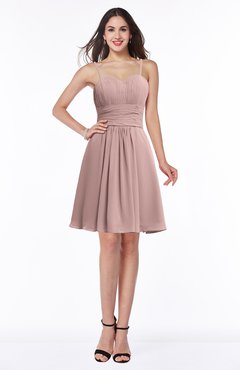 ColsBM Milana Blush Pink Glamorous Sweetheart Half Backless Chiffon Pick up Bridesmaid Dresses