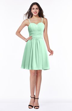 ColsBM Milana Honeydew Glamorous Sweetheart Half Backless Chiffon Pick up Bridesmaid Dresses