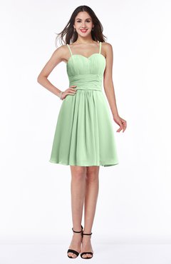 ColsBM Milana Light Green Glamorous Sweetheart Half Backless Chiffon Pick up Bridesmaid Dresses