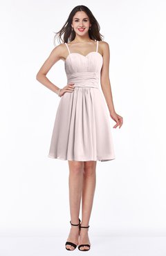 ColsBM Milana Light Pink Glamorous Sweetheart Half Backless Chiffon Pick up Bridesmaid Dresses