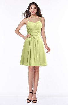 ColsBM Milana Lime Sherbet Glamorous Sweetheart Half Backless Chiffon Pick up Bridesmaid Dresses