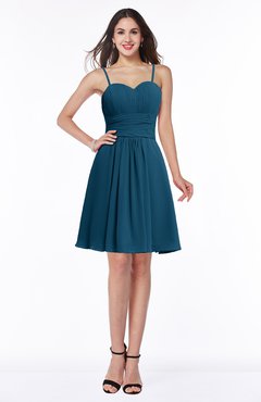 ColsBM Milana Moroccan Blue Glamorous Sweetheart Half Backless Chiffon Pick up Bridesmaid Dresses