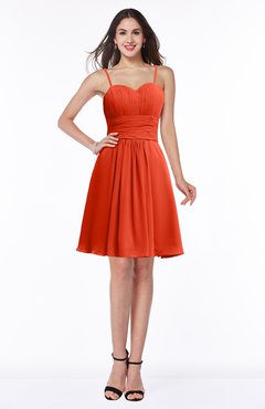 ColsBM Milana Persimmon Glamorous Sweetheart Half Backless Chiffon Pick up Bridesmaid Dresses