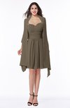 ColsBM Mila Carafe Brown Modest Fit-n-Flare Sweetheart Sleeveless Half Backless Chiffon Mother of the Bride Dresses