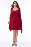 ColsBM Mila Dark Red Modest Fit-n-Flare Sweetheart Sleeveless Half Backless Chiffon Mother of the Bride Dresses