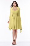 ColsBM Mila Misted Yellow Modest Fit-n-Flare Sweetheart Sleeveless Half Backless Chiffon Mother of the Bride Dresses