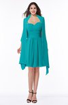 ColsBM Mila Peacock Blue Modest Fit-n-Flare Sweetheart Sleeveless Half Backless Chiffon Mother of the Bride Dresses