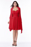 ColsBM Mila Red Modest Fit-n-Flare Sweetheart Sleeveless Half Backless Chiffon Mother of the Bride Dresses