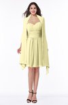 ColsBM Mila Soft Yellow Modest Fit-n-Flare Sweetheart Sleeveless Half Backless Chiffon Mother of the Bride Dresses