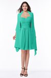 ColsBM Mila Viridian Green Modest Fit-n-Flare Sweetheart Sleeveless Half Backless Chiffon Mother of the Bride Dresses