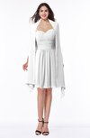 ColsBM Mila White Modest Fit-n-Flare Sweetheart Sleeveless Half Backless Chiffon Mother of the Bride Dresses