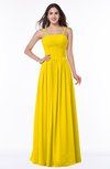 ColsBM Estrella Yellow Classic Trumpet Zip up Floor Length Pick up Bridesmaid Dresses
