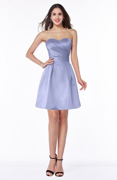 ColsBM Prudence Lavender Classic A-line Half Backless Knee Length Ruching Little Black Dresses