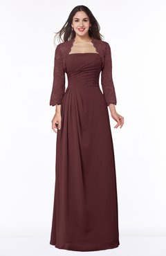 ColsBM Camila Burgundy Modest Strapless Zip up Floor Length Lace Mother of the Bride Dresses