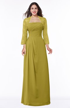 ColsBM Camila Golden Olive Modest Strapless Zip up Floor Length Lace Mother of the Bride Dresses