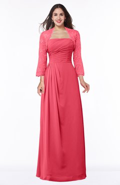 ColsBM Camila Guava Modest Strapless Zip up Floor Length Lace Mother of the Bride Dresses