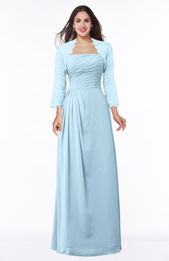 ColsBM Camila Ice Blue Modest Strapless Zip up Floor Length Lace Mother of the Bride Dresses