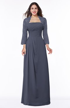 ColsBM Camila Nightshadow Blue Modest Strapless Zip up Floor Length Lace Mother of the Bride Dresses