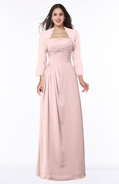 ColsBM Camila Pastel Pink Modest Strapless Zip up Floor Length Lace Mother of the Bride Dresses