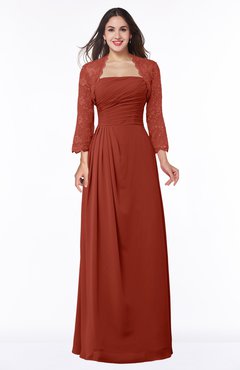 ColsBM Camila Rust Modest Strapless Zip up Floor Length Lace Mother of the Bride Dresses