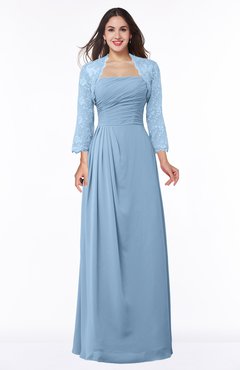 ColsBM Camila Sky Blue Modest Strapless Zip up Floor Length Lace Mother of the Bride Dresses