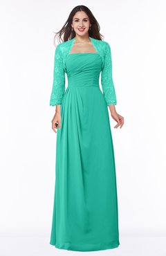 ColsBM Camila Viridian Green Modest Strapless Zip up Floor Length Lace Mother of the Bride Dresses