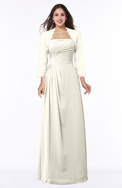 ColsBM Camila Whisper White Modest Strapless Zip up Floor Length Lace Mother of the Bride Dresses