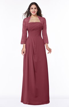 ColsBM Camila Wine Modest Strapless Zip up Floor Length Lace Mother of the Bride Dresses