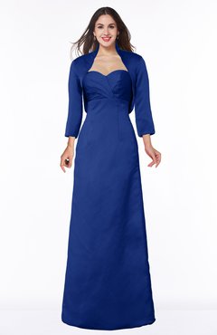 ColsBM Erica Electric Blue Traditional Criss-cross Straps Satin Floor Length Pick up Mother of the Bride Dresses