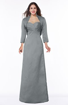 ColsBM Erica Frost Grey Traditional Criss-cross Straps Satin Floor Length Pick up Mother of the Bride Dresses