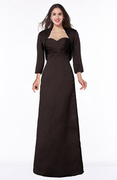 ColsBM Erica Fudge Brown Traditional Criss-cross Straps Satin Floor Length Pick up Mother of the Bride Dresses